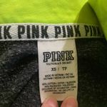 PINK - Victoria's Secret Victoria's Secret PINK Charcoal and Neon Green Quarter Zip Photo 3