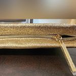 New In Package Lancome Paris Gold Glitter Makeup Cosmetic Beauty Bag 10" x 4.5" Photo 3