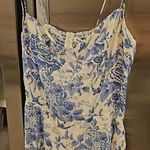 Reformation 💕💕 Kourtney Dress ~ Pompadour Blue Floral Bird Print 4 NWT Photo 10