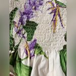 ZARA  Floral Off-Shoulder Crop Top - Cream and Green Photo 6