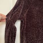 Calia by Carrie Underwood Chenille Braided Purple Sweater Size M Photo 2