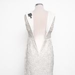 Adrianna Papell - Gold-Edged Lace Mermaid Gown Photo 12