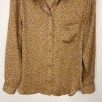 Equipment  Mustard Leema Floral Print Buttondown Shirt in Ocre Multi Small Photo 3