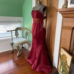 NWT DaVinci #9145 Satin Burgundy Gown ~ Bridesmaid / Black Tie / Evening Sz 10 Red Photo 3