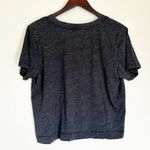 Z Supply Heather Black Crop Relaxed Short Sleeve Tee Large Photo 1