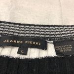 Jeanne pierre Black & White Light Weight Cable Knit Sweater L Photo 1