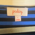 Pixley Cobalt Black Stripe Knit Shift Dress Classic Office Everyday Style Large Blue Photo 2