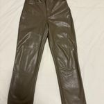 Abercrombie & Fitch Curve Love Vegan Leather 90s Straight Pants Photo 2