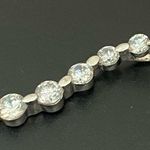 Sterling Silver Vintage Signed 925 Journey Clear Cubic Zirconia CZ Drop Pendant Photo 8