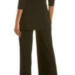Adrianna Papell  Draped Cascading Jumpsuit Black Draped Size 6 Cocktail Classic Photo 1