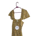 Oh Polly Princess Polly Floral Mini Dress Tie Front Flutter Sleeve Smocked Yellow‎ Size 6 Photo 8