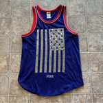 PINK - Victoria's Secret  Red, White, Blue American Flag Sequin Tank Top Medium USA Photo 3