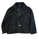 House of Harlow 1960 Black and Gold Tweed Blazer Size Small Photo 0
