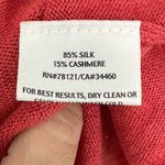 Eileen Fisher | Medium | Coral Silk/Cashmere V-Neck Cinch Waist Pullover Tunic Photo 5