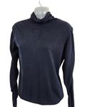 Neiman Marcus Nieman Marcus Black Ruched Long Sleeve Tee Sweater Silk Top Cowl Neck Medium Photo 4