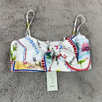 Joie NWT  Women's‎ Size 12 Linen Blend Tie Front Crop Top Summer Print Y2K Beach Photo 0