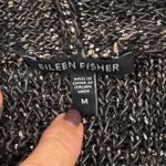 Eileen Fisher  Metallic Linen Knit Duster Cardigan Open Front Sweater Medium‎ Photo 3