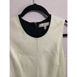 Robert Rodriguez Leather Knee Length Fit & Flare Color Block Dress Sleeveless Photo 3