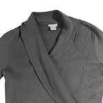 Ann Taylor  Black Shawl Collar Wrap Sweater Top Long Sleeve Cotton‎ Women’s Sz Sm Photo 1