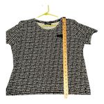 Karl Lagerfeld Black/White Monogram Print Shortsleeve T-Shirt, Large (approx) Photo 6