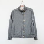 Aerie  Womens Jacket Size XL‎ Gray Sherpa Lined Button Front Fleece Cozy Winter Photo 1