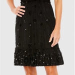 Mac Duggal 9143 Womens Black Embellished Illusion High Neck Mini Dress Photo 0