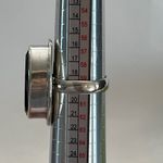 Marquis Smoky Quarts 925 Sterling Silver Ring Size 9 Black Photo 4