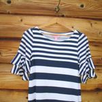 Lilly Pulitzer  Navy White Striped Jersey Dress Photo 3