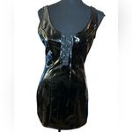 Leg Avenue Black Vinyl Lace Up Dress Photo 1