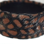 Source Unknown VTG 80's Fashionable Animal Print Faux Fur 5" Boho Grunge Bangle Bracelet Photo 0