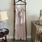 Show Me Your Mumu Light Taupe Back Bow Detailed Full Length Gown Photo 3