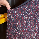 Joie  Silk Layered Halter Camisole Navy Red White Print Size Large Photo 4