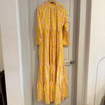 EYWASOULS MALIBU Cora Tiered Floral Maxi Dress Size M/L Yellow Size L Photo 3