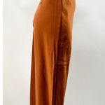Joie  Rust Orange Satin Wide Leg Cropped Pants Photo 2