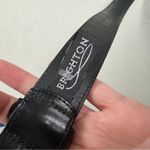 Brighton  Vintage Black Leather & Silver Tone Belt Womens S Boho Chunky Western Photo 5