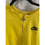 Nike Air Plus Size Yellow Full Zip Cropped Track Jacket Logo Sleeve Athleisure Photo 3