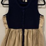 Anthropologie MOTH Darcy Peplum Navy Knit Sleeveless Vest Photo 2