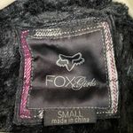Fox Racing Girls Coat Small Plaid Button Front Faux Fur Lined Hood Pockets Gray Photo 7