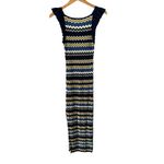 Heartloom NWT Bennet Cotton Knit Maxi Dress Blue Gold Women’s Size Medium Photo 6