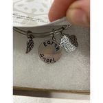 Charm Bracelet Paw Print Tree of Life Wing Silver Tone Bangle Bracelet Photo 3
