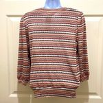 Liverpool  Los Angeles Abstract Stripe Puff Sleeve Top Photo 4