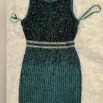 Mac Duggal NWOT Sleeveless High Neck Midi Sheath Dress NEW Size 6 deep emerald Photo 3