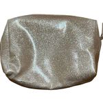 Tahari  Makeup Cosmetic Bag Pink Gold Sparkle Zip Top 8" x 6" x 2" Photo 2