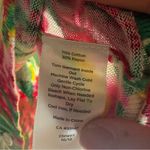 Talbots  LP Petite Cardigan Bold Red Pink Yellow Green Floral Cotton Rayon‎ Photo 3