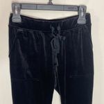 Lou & grey black plush velour patch pocket lounge pants size XS Photo 3