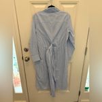 Alex Marie  Pinstripe Tie Waist Button Midi Dress Size Small Photo 3