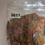 Self Esteem  Women Top M Gold Boho Floral Print Crochet Trim Indie Parisian Fairy Photo 10