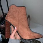 Qupid Brown Suede Booties  Photo 0