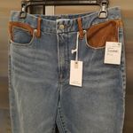 Good American ππ Good Legs Suede Mixing Skinny Jeans ~ INDIGO080 Blue 8/29 NWT Photo 13