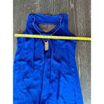 INC Women's Blue Ruffled V-Neck Hi-Low Sleeveless Party Dress S Photo 7